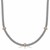 Cable Motif Stationed Popcorn Necklace in 18K Yellow Gold and Sterling Silver