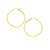 Classic Hoop Earrings in 14k Yellow Gold(2x25mm)
