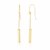 Polished Cylinder Chain Drop Earrings in 14k Yellow Gold
