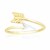 Open Ring with Arrow Design in 14k Two-Tone Gold