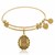 Expandable Yellow Tone Brass Bangle with U.S. Army Proud Sister Symbol