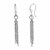 Earrings with Polished and Textured Multi Chain Drops in Sterling Silver