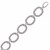 Diamond Studded Popcorn Ring Chain Bracelet in Sterling Silver (.17 ct. tw.)