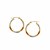 Tri-Color Hoop Earrings with Diamond Cut Accents in 10k Gold(20mm)