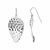 Hammered Texture Pear Drop Earrings in Sterling Silver