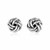 Sterling Silver Petite Two Strand Love Knot Earrings(9mm)
