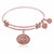 Expandable Pink Tone Brass Bangle with Unity Strength Symbol