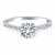 Diamond Engagement Ring Mounting with Shared Prong Diamond Accents in 14k White Gold