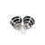8.0mm Round Black CZ Stud Earrings in 14k White Gold