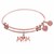 Expandable Pink Tone Brass Bangle with Mom Symbol