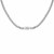 White Sapphire Embellished Woven Chain Necklace in Sterling Silver