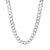 Classic Rhodium Plated Curb Chain in Sterling Silver (7.20 mm)