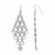 Polished Drop Earrings with Circles in Sterling Silver