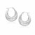 Mesh Graduated Hoop Earrings in 14K White Gold