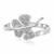 Fancy White Cubic Zirconia Accented Butterfly Rhodium Plated Toe Ring in Sterling Silver