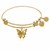 Expandable Yellow Tone Brass Bangle with Grand Daughter Symbol