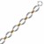 Filigree Look Chain Bracelet in 18K Yellow Gold and Sterling Silver