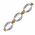 Filigree Look Chain Bracelet in 18K Yellow Gold and Sterling Silver