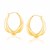 Fancy Graduated Style Oval Hoop Earrings in 14k Yellow Gold