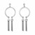 Polished Circular Earrings with Tassels in Sterling Silver