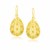Web Mesh Pattern Teardrop Earrings in 14k Yellow Gold