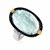 Venetian Glass Cameo and Black Spinel Ring in 18K Yellow Gold & Sterling Silver 