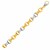 14k Two-Tone Yellow and White Gold Textured Rounded Link Bracelet