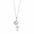 Lock and Key Pendant with Cubic Zirconia in Sterling Silver