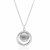 Circle Pendant with Polished Open Border in Sterling Silver