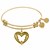 Expandable Yellow Tone Brass Bangle with Grandmother The Tie That Binds Symbol