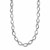 Polished and Textured Oval Link Necklace in Sterling Silver