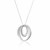 Open Oval Dual Style Pendant in Sterling Silver