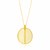 Concentric Textured Circle Pendant in 14K Yellow Gold