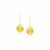 Round Mesh Ball Dangling Earrings in 14k Yellow Gold