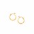 Slender Diamond-Cut Hoop Earring in 14k Yellow Gold (15mm Diameter)