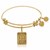 Expandable Yellow Tone Brass Bangle with U.S. Army Proud Mom Symbol