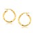 Classic Twist Hoop Earrings in 14k Yellow Gold (7/8 inch Diameter) 