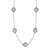 Necklace with Geometric Pierced Beads in 10k White Gold