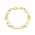 14k Yellow Gold 7 1/4 inch Elongated Alternating Mariner Link Bracelet (7.40 mm)
