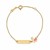 14k Yellow Gold Swan Childrens Bracelet (1.00 mm)