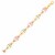 14k Three-Toned Yellow,  White,  and Rose Gold Cross Link Bracelet
