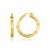 Sectioned Diamond Cut Hoop Earrings in 14k Two-Tone Gold