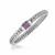 Pink Sapphire Accented Fancy Braided Style Men's Bracelet in Sterling Silver