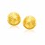 Flat Style Diamond Cut Stud Earrings in 14k Yellow Gold(8mm)