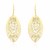 Fancy Marquis Butterfly Filigree Earrings in 14k Yellow Gold