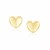 Polished Puffed Heart Earrings in 14k Yellow Gold
