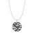 Snake Skin Pattern Pendant with Enamel and Cubic Zirconia in Sterling Silver