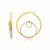 Triple Row Hoop Earrings in 14k Two-Tone Gold