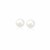 White Freshwater Cultured Pearl Stud Earrings in 14k Yellow Gold (6mm)