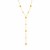 14k Yellow Gold Lariat Necklace with Textured Flat Circles